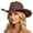 Coffee, variant on Valora Wide Brim Western Cowboy Hat Classic Curved Design For Men Women Red