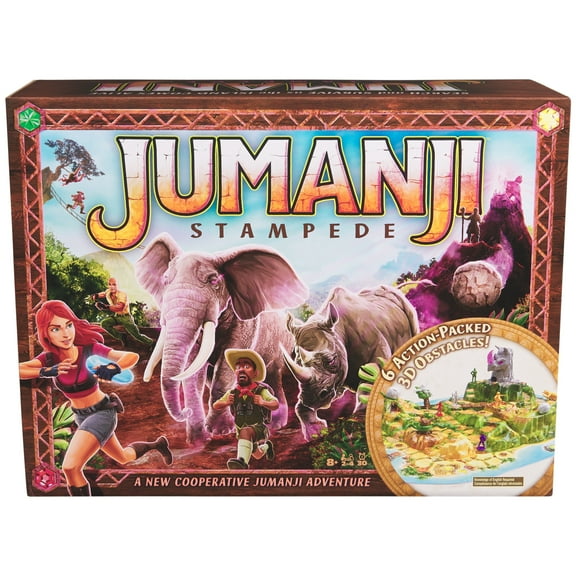 Spin Master Games, Jumanji Stampede Cooperative Board Game, Ages 8 