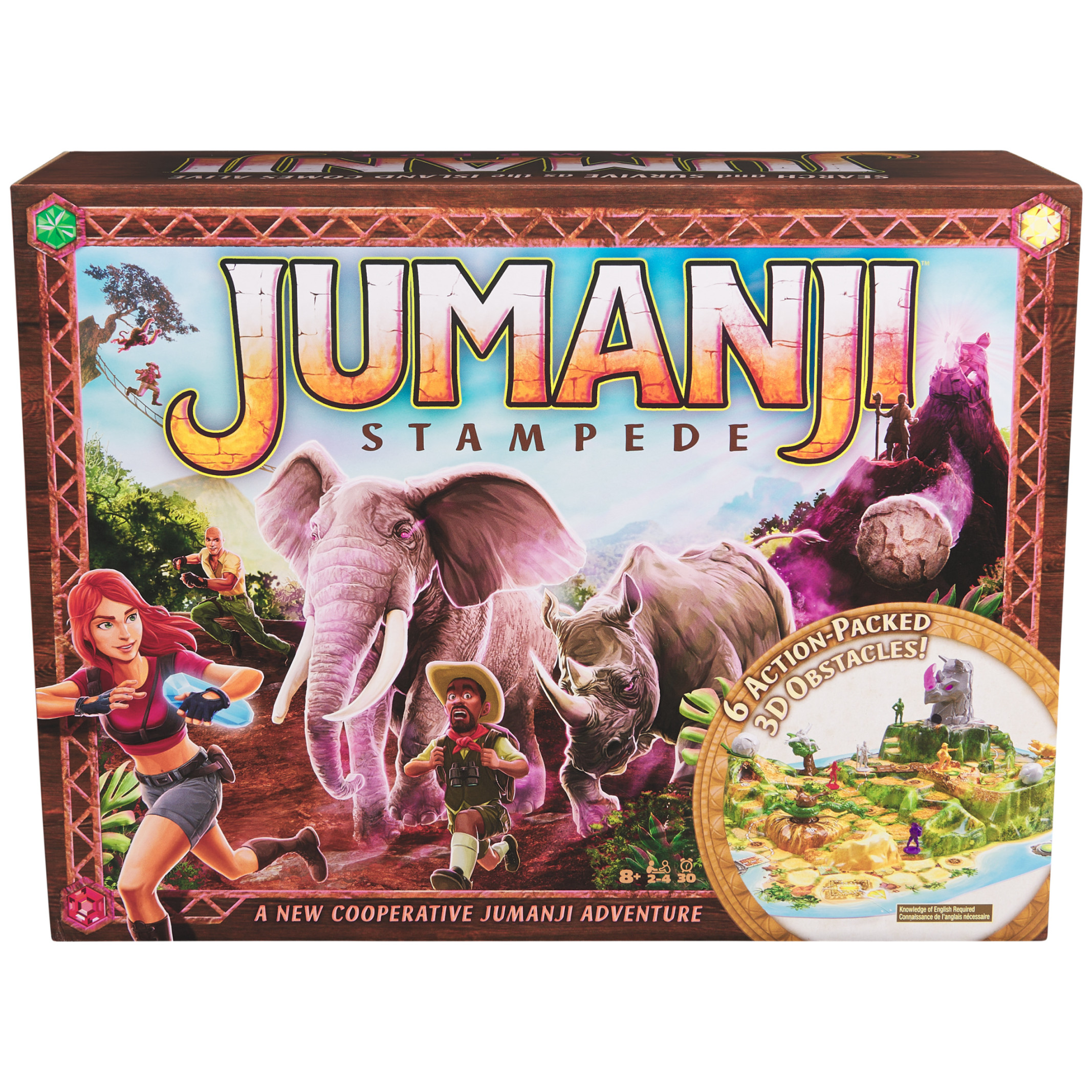 Spin Master Games, Jumanji Stampede Cooperative Board Game, Ages 8+