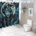 thumbnail image 7 of Orinice Wolf Dream Catcher Night Sky Bathroom Decor Set - Colorful Luxurious Polyester Fabric Shower Curtain with Hooks 60x72, 7 of 7