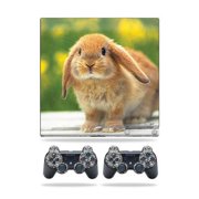 MightySkins Skin Compatible With Sony Playstation 3 PS3 Slim skins + 2 Controller skins Sticker Rabbit