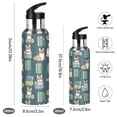 thumbnail image 2 of Yayeee 20oz Insulated Water Bottle Double Wall Stainless Steel with Flip Straw Lid, Blue Cartoon Dog Pattern, 2 of 7