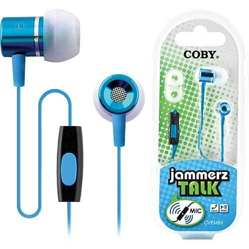 coby cvem89bl inear earbuds with microphone