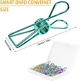 thumbnail image 2 of Small Metal Colored Paper Binder Clips, 20 Pack Assorted Colours Metal Foldback Clips For Food Packages, Mini Picture Clips For Home And Office Supplies, 2 of 7
