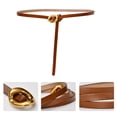 thumbnail image 6 of RUISINERY Selfknotted Thin Belt Aesthetic Leather Belt Waistband Decorative Skinny Belt for Shirt Dress Elegant Office Formal Belt, 6 of 7