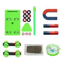 YROHGKPN Lab Junior Science Magnetism Set for Student Including U-shaped Magnet Bar Shaped Magnet Iron Fillings Box and Compass