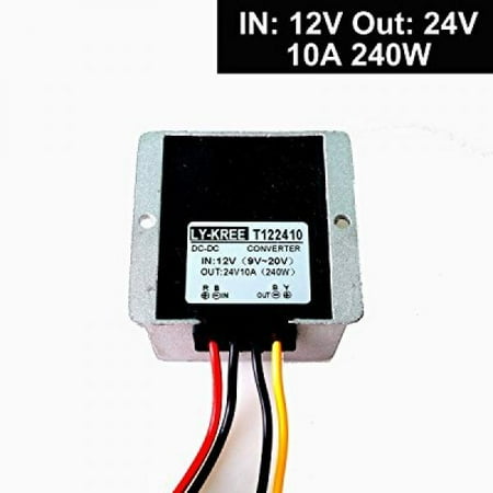 Solar Power Motors - DC 12v to 24v Step up Converter Regulator 10A 240W Power Supply Adapter for Motor Car Truck Vehicle Boat Solar System etc.(Accept DC9-20V Inputs)