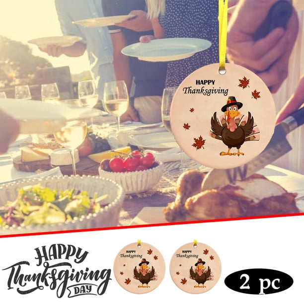 Adorno de Otoño Xihbxyly 2024 para Acción de Gracias Pavo PVC