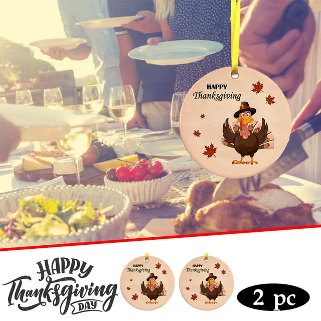Xihbxyly Adorno de Pavo de Acción de Gracias, Decoración para Bodas de Otoño, Material de Pvc Duradero, Decoración Multiusos para El Hogar, La Oficina, Regalos Navideños, 8 Cm de Diámetro, Paquete de