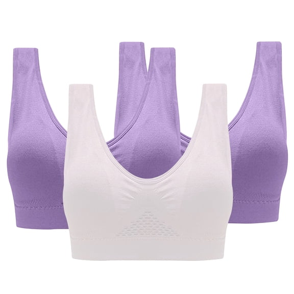 Vhkiploz Wireless Sport Bra for Women Plus Size Full Coverage Support Everyday Bra Stretch Mesh Breathable Active Workout Bra for All-Day Wear