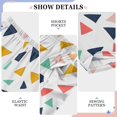 thumbnail image 6 of FORMRS Boys Pajama Pants with Pockets Size 6-8Y Kids Lounge Sleep Bottoms, White Minimalist Triangles, 6 of 8