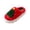 Red, variant on Unisex Christmas Tree Plush Mule Slippers, 3D Xmas Tree Applique Closed Toe Holiday House Slippers, Thick Cloud Non-Slip Sole Warm Fluffy Indoor Bedroom Slippers
