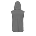 thumbnail image 5 of Olyvenn Unisex Casual Hooded Tops with Ear-Hook Face Mask Solid Color Sun Protection Short-Sleeve Ice Silk Shirts Gray XXXXL, 5 of 8