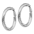 thumbnail image 2 of 14k White Gold D.C Round Omega Hoop Earrings, 2 of 4