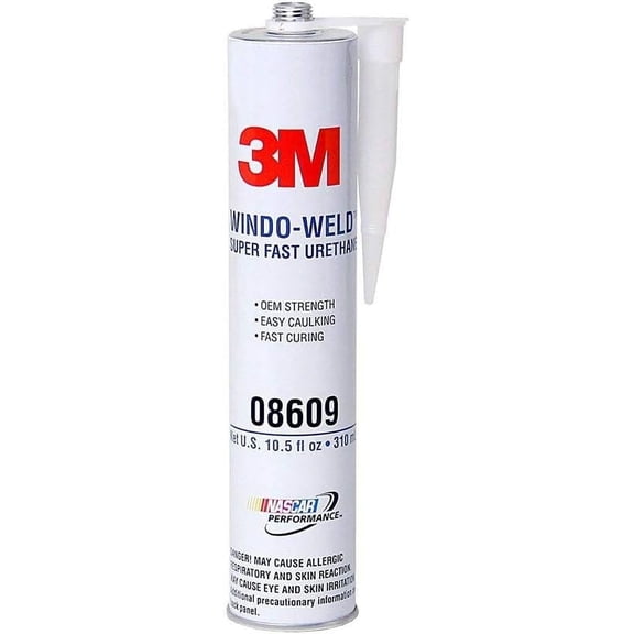 3M 08609 Window-Weld Super Fast Urethane Black Cartridge - 10.5 fl oz, 4 Pack