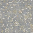 thumbnail image 4 of HomeRoots 678972 5 x 8 ft. Gray Copper & Blue Floral Washable Machine Made Rectangle Area Rug with UV Protection, 4 of 9