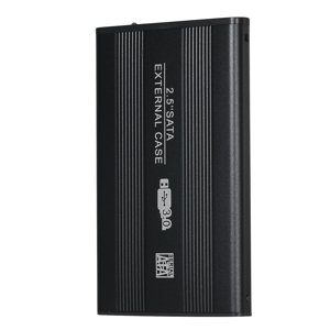Riwcyla Boîtier de disque dur portable USB3.0 2.5 extérieur HDDSSD Boîtier USB3.0 Transmission haute vitesse en alliage d'aluminium Shell noir