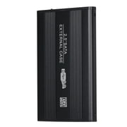 Aluminum Alloy 2.5 Inch SATA HDD/SSD Enclosure with USB3.0 Interface - High-Speed External Hard Drive Case Supporting 7/9.5mm Drives, Lightweight 55g Design, Black (Red/Blue Optional) - Includes Data