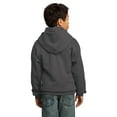 thumbnail image 2 of Port & Co Teen Unisex Regular Plain Long Sleeves Sweatshirt Charcoal Medium, 2 of 6