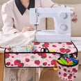thumbnail image 4 of HELLHERO Strawberry and Daisy Pattern Sewing Machine Pad Sewing Machine Dustproof Foldable Polyester Fabric with Storage Cylinder Non Slip Sewing Accessories, 4 of 5