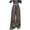 Brown, variant on Teen Girls Cargo Pants Baggy Wide Leg Elastic Waisted Solid Color Streetwear Cargo Pants with Pockets,14 Years