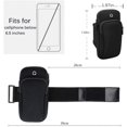 thumbnail image 3 of Brassard de Course, Support de Téléphone pour Course, Pochette Multi-Cellulaire pour Gym Entraînement Jogging Exercice, Compatible avec iPhone 11 Pro Max TP XR X 8 7 6 6s Plus (Noir), 3 of 5