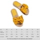 thumbnail image 2 of Sandalias planas abiertas Slotas de nudo de la proa Sandalias al aire libre Boho (36) Amarillo, 2 of 8