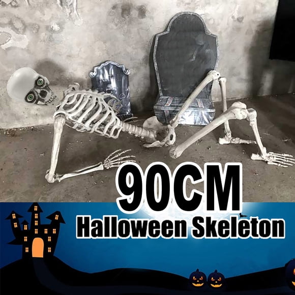 EGNMCR Halloween Decorations, Halloween Ornaments, Halloween Gifts Halloween Skeleton Prop Human Full Size Skull Hand Life Body Anatomy Model Decor Halloween Skeleton