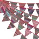 thumbnail image 4 of Banderín de 15m, banderín de tela bohemia, bandera triangular, banderín Vintage, banderín colgante Compatible con boda, 4 of 5