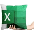 thumbnail image 5 of Excel Sheet Square Throw Pillow Case Cushion Cover Pillowcase 18'''' x 18'''' (45cm x 45cm), 5 of 6
