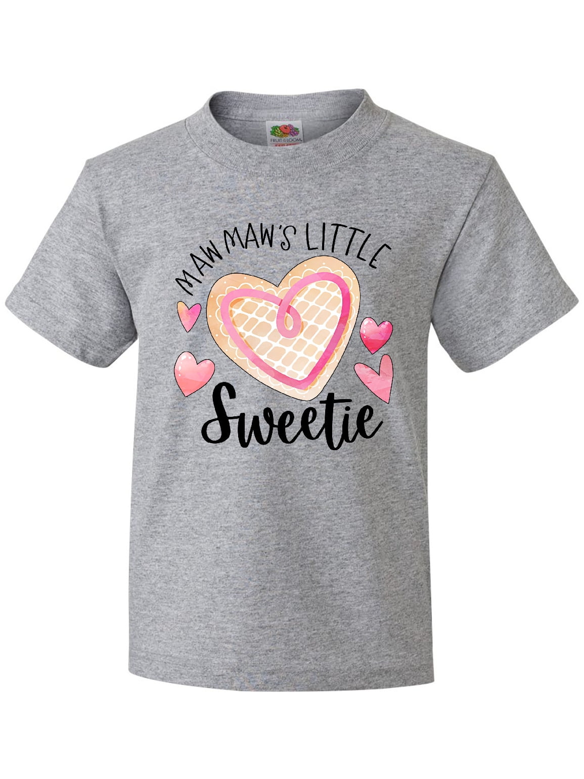 Inktastic Mawmaw's Little Sweetie with Pink Heart Cookie Youth T-Shirt ...