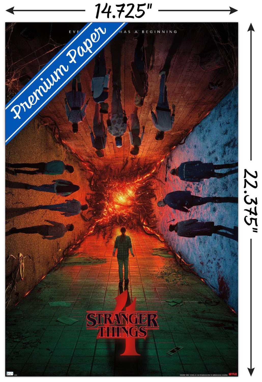 Netflix Stranger Things: Season 4 - Group Teaser One Sheet Wall Poster