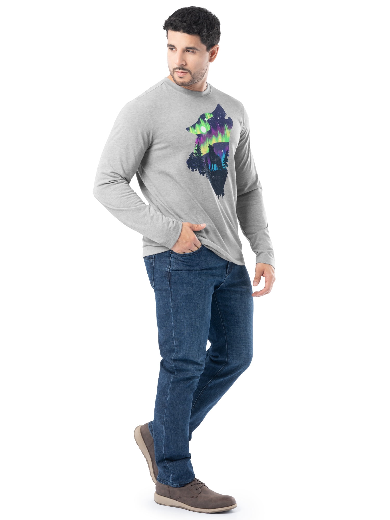 Ozark Trail Men's Long-Sleeve Active Graphic Tee, Sizes S-3XL