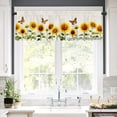 thumbnail image 2 of Sunflower And Butterfly Rod Pocket Polyester kitchen Curtain Valances for Windows For Indoor Living Room Bedroom Kitchen Decoration 54x18 inch, 2 of 5