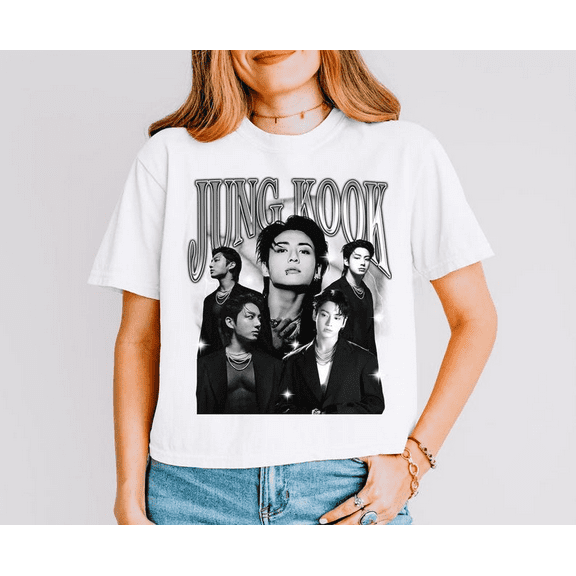 Vintage JungKook 90s T-Shirt, Music Kpop Unisex Graphic Tee