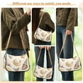 thumbnail image 4 of FORMRS Womens Shoulder Bag with Chain Strap Clutch Purse Cute Tote Handbag, Beige Watercolor Seashells, 4 of 7
