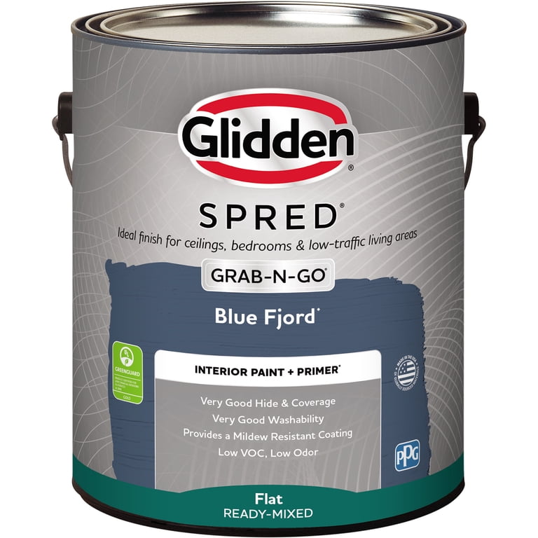 Glidden Spred Grab-N-Go Blue Fjord / Blue Flat Interior Paint with