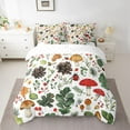 thumbnail image 2 of Homewish Rustic Mushroom Fungus 7-Piece Bedding Comforter Set,Plam Monstera Leaf King Bedding Sets,Red Berry Bed Sheets For Girl Boy,Luxury Bedroom Decor, 2 of 8
