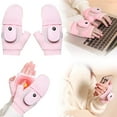 thumbnail image 4 of Electric Heated Gloves, Fingerless Hand Warmers for Women and Man, 3 Temperature Settings, Rapid Heating, Touchscreen Gloves for Winter Cold Weather, USB Type-C Power-Operated(Pink,8.2x3.5"), 4 of 9