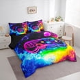 thumbnail image 3 of Castle Fairy Children Ombre Gamer Bedding Comforter Set,Rainbow Gradient King Bedding Sets, 3 of 8
