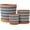 Pottery Red/Black, variant on Set of 3 Terracotta Pots, 4 Inch 6 Inch 8 Inch, Planter Pots for Plants with Drainage Holes and Saucers, Pottery Red/Black