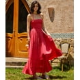 thumbnail image 2 of Kishawna Womens Boho Floral Puff Sleeve Tiered Maxi Dress Long Dresses, 2 of 8