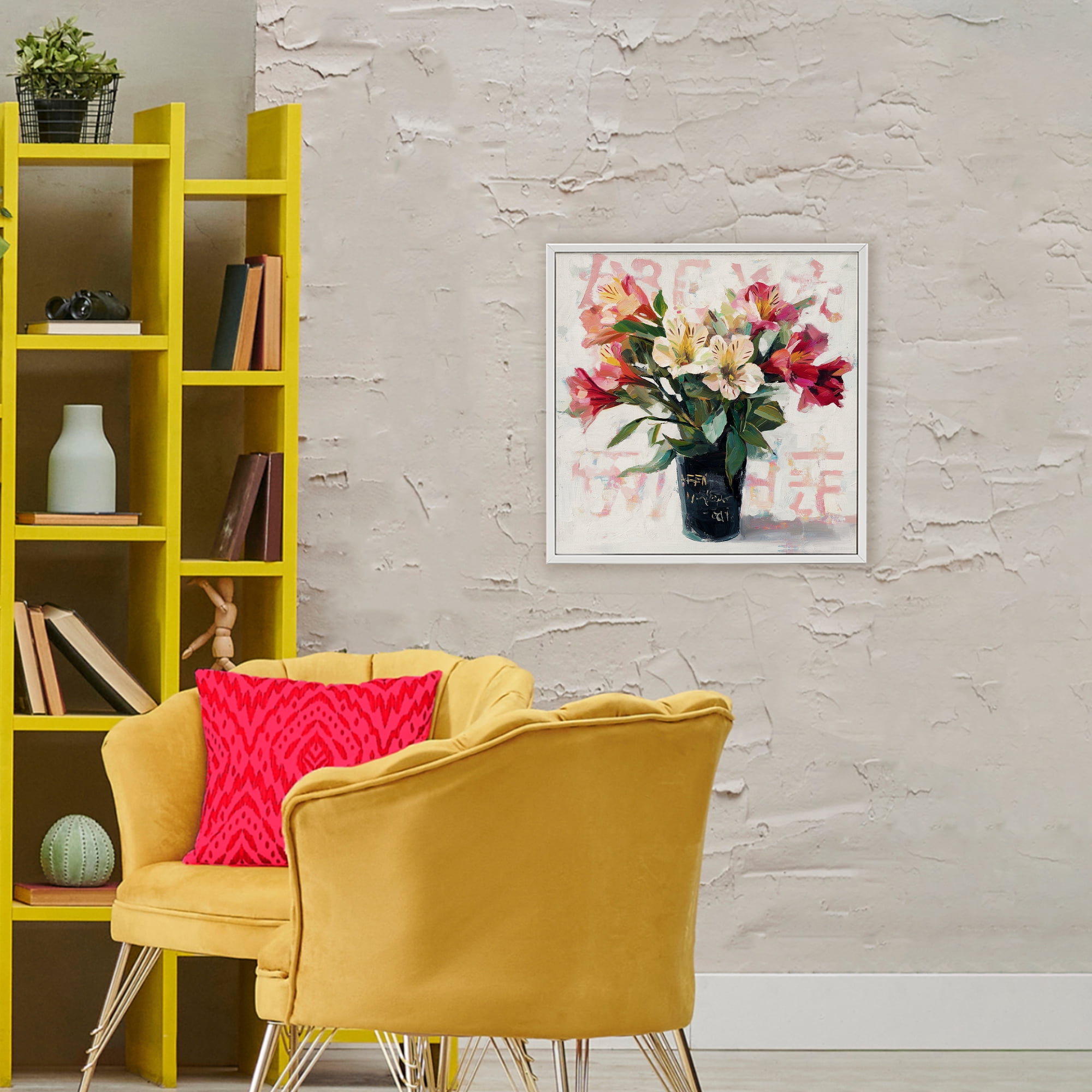 Stupell Industries Street Style Harmony Bouquet White Framed Giclee Art, design by Svetlana Aleynikova