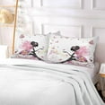 thumbnail image 5 of GZHJMY Butterfly Girl Pillowcase King Size, Super Soft Pillow Shams Covers, Plush Cozy Pillow Cases with Zipper, 20" X 40"（464）, 5 of 6