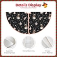 thumbnail image 3 of Rateoe cute Skull bone Pattern Christmas Tree Skirt with Ties , Christmas Tree Decorations, Farmhouse Christmas Decor Xmas Holiday Decorations-30", 3 of 6