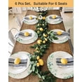 thumbnail image 4 of 13 Inch Round Placemats Set of 6, Green Eucalyptus Leaves Non Slip Heat Insulation PP Table Mats, Daisy Summer Botanical Watercolor Washable Place Mats for Kitchen Dining Party Table Decor, 4 of 7