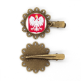thumbnail image 1 of Tocado de horquilla de flor de metal vintage Polonia Europa, 1 of 3