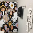 thumbnail image 3 of Halloween Shower Curtain for Bathroom,Fall Ghost Mushroom Sunflower Shower Curtains with Hooks,Farmhouse Colorful Polyester Fabric Shower Curtains Machine Washable Waterproof Bath Decor 72" x 72", 3 of 6