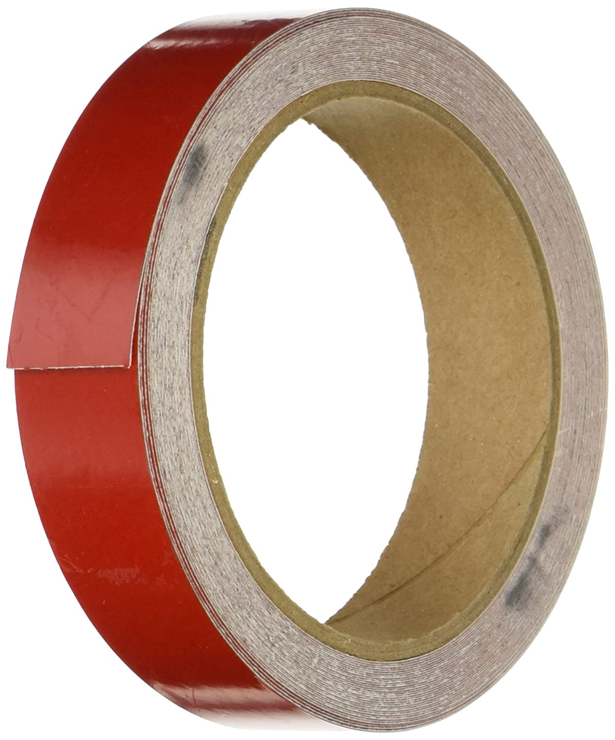 Brady Reflective Banding Tape, Red, Vinyl, 1" x 30 ft. Red  Vinyl  105974