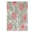 thumbnail image 1 of ABPHQTO Flor Rosa Peonía Hojas Floral Japonés Noren Cortina Puerta Ventana Tratamiento Cortinas 85x120 cm, 1 of 1